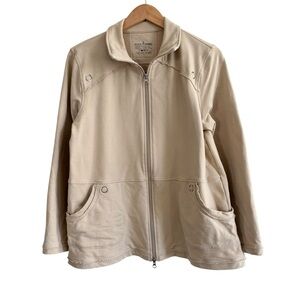 Neon Buddha Cream Zip-Up Jacket